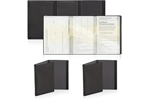 jiawaggag Lot De 3 Pochette Carte Grise et Assurance - Étui Protection Certificat Immatriculation - Pochette Transparente Plastique pour Documents Voiture Moto (3, Noire)