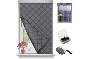 EFUTURETIME Winter Isolierte Fensterabdeckung 160 X 100 cm, Windows Winterizing Kit Schallschutz Winddicht Fenster Isolierung Hält Warm für Zugige Fenster in Dachböden, Wohnmobil, Kellern, Garagen