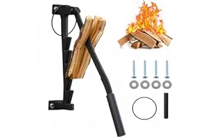 Yinnhom Log Splitter Wall Mounted, Manual Wood with Screws Log Splitter, Portable Firewood Splitter, Efficient Wood Kindling Splitter Firewood Cutter, Splitting Kindling Tool (Extended)