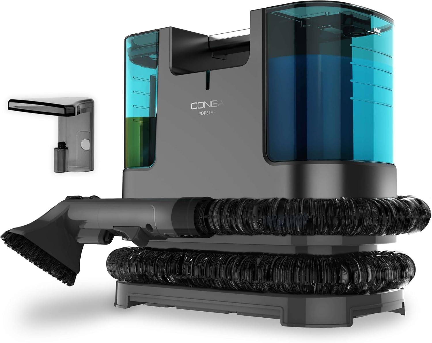 Cecotec Aspirador de Tapicerías Conga Popstar 3000 CarpetClean. 400 W, 2 Depósitos -1 de Agua Limpia y 1 de Sucia-, Pulverizador de Agua, Radio de acción 6 m, Longitud de la Manguera 1,2 m