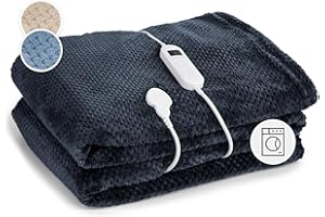 ‎KLARSTEIN KLARSTEIN Heizdecke für 2 Personen, elektrisch, XXL, 200 x 180 cm, für 2 Personen, wärmend und maschinenwaschbar, 9 Temperaturen, automatischer Timer, elektrisches Heizlaken, für Sofa und Bett