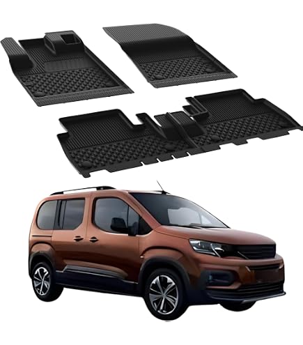 Mossa Vasca Baule Compatibile con Peugeot Rifter Van (06.2018- ) - Tappetino per Bagagliaio - Tappeto Bagagliaio per Auto - G