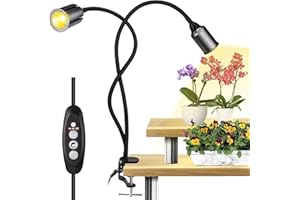 ‎RELASSY LED Pflanzenlampe, Relassy 75W Pflanzenlicht Pflanzenlampe Led Vollspektrum mit Zeitschaltuhr, Automatic ON/Off Grow Light Dimmbar, LED Grow Lampe Flexible für Zimmerpflanzen Hydroponic Gewächshaus