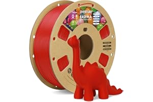 OVERTURE Easy PLA Filament 1.75 mm, Filament d'imprimante 3D EASY PLA 1kg (2.2 lbs), Précision dimensionnelle de +/- 0.02mm (Easy Rouge)