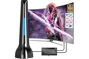 DGUPSP Antena de TV Digital para Interiores,2025 Potente Antena de HD con Amplificador, Compatible con 4K 1080P DTMB DVB-T2 DVB-T TDT para Fire TV y Todos los televisores Antiguos-All TVs(Blue)