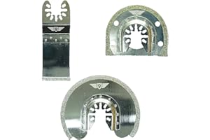 3 x TopsTools FAKD3B Fast Fit Diamant Joint Lames pour Dewalt Stanley Black et Decker Bosch Fein (Pas StarLock) Makita Milwaukee Parkside Ryobi Worx Multitool Outil multifonction Accessoires