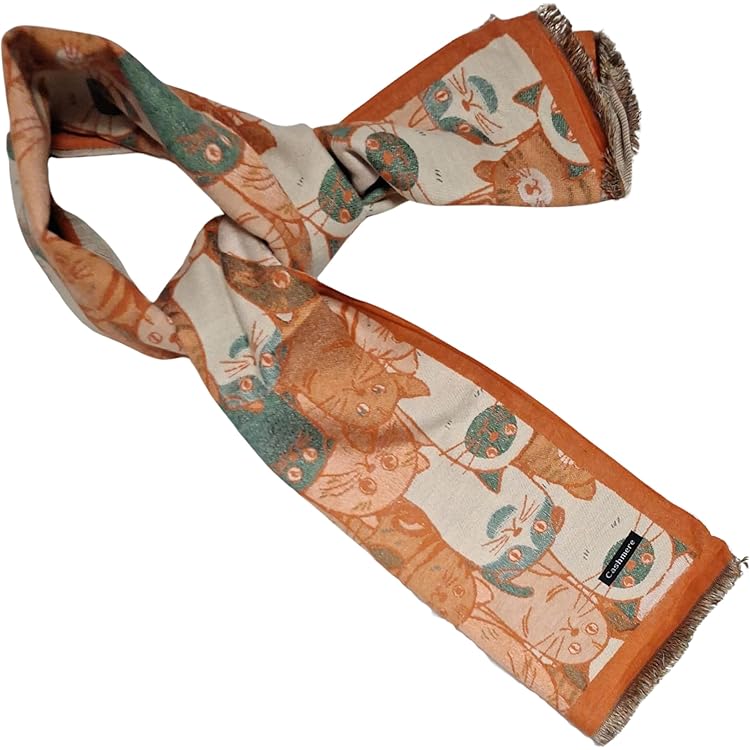 Sciarpa Lunga, Stola E Scialle Con Gatti Colorati Per Donna