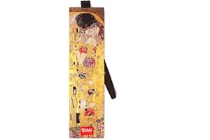 Legami - Marcador con elástico marcador de página, también útil para mantener el libro cerrado, en papel certificado plastificado, 4,7 x 17,5 cm, tema Gustav Klimt