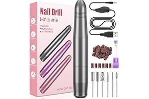 KOOFIT Ponceuse pour Ongles Professionnel, Lime a Ongle Electrique Silencieuse, Ponceuse Ongle Manucure Machine 20000RPM Portable Kit de Manucure Pédicure pour Les Ongles en Acrylique et en Gel
