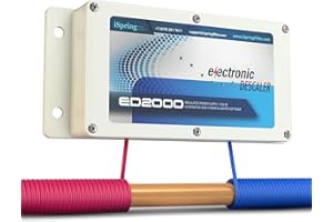 iSpring ED2000 Détartrant d'Eau pour Toute la Maison, Conditionneur d'Eau Dure Électronique sans Sel Alternatif, Réduit le Calcaire, Empêche l'Accumulation de Dépôts, Différent d'un Adoucisseur d'Eau