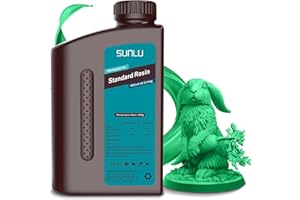 SUNLU Standard Resin, 405nm UV Lumière Durcissement Résine, LCD/SLA/DLP Résine Imprimante 3D Résine Photopolymère, Faible Retrait et Durcissement Rapide, 1000G Resin Solide Vert