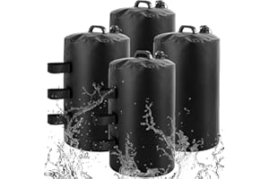 HEKOBAG 4 Stück Gewichte für Pavillon 10L Wassergewichtstaschen Standfuß Sandsäcke Pavillon Sandsäcke aus 500D Oxford Pavillonstandfüße mit Wasser Befüllbar für Sonnenschirm Strand Zelt Gartenzelte