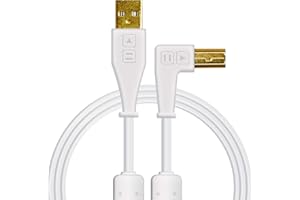 DJ TECHTOOLS DJTT USB Chroma Cable White 1,5m, abgewinkelter Stecker - Kabel für DJs