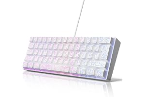 Generic Gaming Keyboard Wired, RGB Backlit Membrane Keyboard with Contour Keycaps, Compact Design, USB Wired 61 Keys for Computer Working Gaming