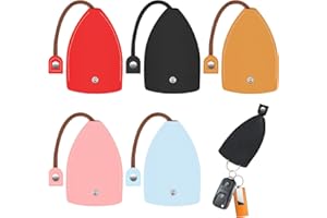 LOTNUT Estuche para Llaves de Coche, Funda de Llave, 5 Unidades Bolsa para Llaves de Coche, Bolso de Cuero para Llaves, para Regalos de Fiesta, Regalo de Coche (5 Colores)