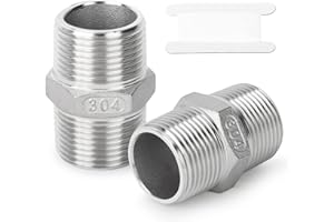 TAISHER 2pièces Raccord hexagonal en acier inoxydable coulé 304, raccord de tuyau 2 pouces mâle x 2 pouces mâle