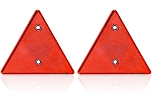 NYGGTYK 2 Panneaux D'Avertissement Triangle Rouge, Réflecteur De Remorque, Réflecteur Arrière en Voiture, Réflecteur Multifonction, Accessoires Automobiles