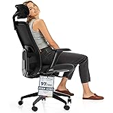 Desktronic Ergonomic Office Chair Adjustable Office Chair with Lumbar Support Adjustable Height Designed for European Body Wi