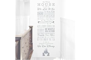 WALL DESIGNER Children Playroom Bedroom Disney Inspired Wall Sticker - We Do Disney - Tinkerbell, Toy Story, Little Mermaid, Jungle Book ... [XLarge] [Silver]