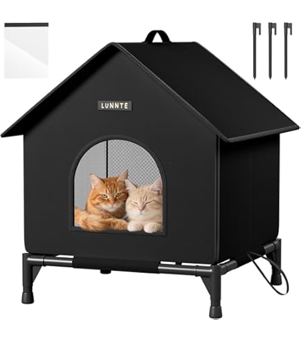Katzen Hütte Mit Kissen FURRYPAWS Katzenhöhle 64x40x40cm - Gemütliches Katzenhaus Für Indoor & Outdoor | Für Katzen Bis 13,6kg Katzenhöhle Gemütlich
