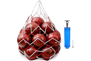 ZMDMAH Red para pelotas extragrande, extra grande, para fútbol, baloncesto, balonmano, red de voleibol para 10-15 pelotas, bolsa de malla multiusos con cordón y correa para el hombro