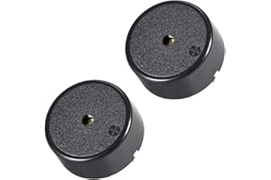 sourcing map 2 Pcs DC 12V Buzzer Électronique Actif Alarme Beeper Son Continu 90dB Haut-Parleur 2 Bornes