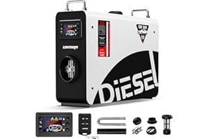 LDHTHOPI Dieselheizung 8 kW,12V/24V Standheizung Diesel mit Timer,LCD-Display & Fernbedienung,Schnelles Aufheizen 4.5L Luft Dieselheizung Energieeinsparung für Garage,Camping,Wohnmobil Weiß
