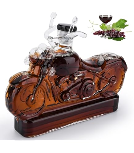 Glazen fles motorfiets whisky wijn karaf 300 ml grappige motorfiets keuken restaurant geschenken