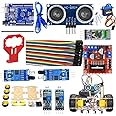 ROBOINNOVATION || All in One 4WD kit Line Follower Obstacle Avoiding Edge Detector Bluetooth Remote Control Robot Light Following Robot