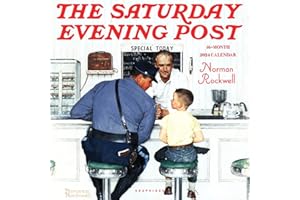 Saturday Evening Post | 2024 12 x 24 Inch Monthly Square Wall Calendar | Graphique de France | Illustrator American Life