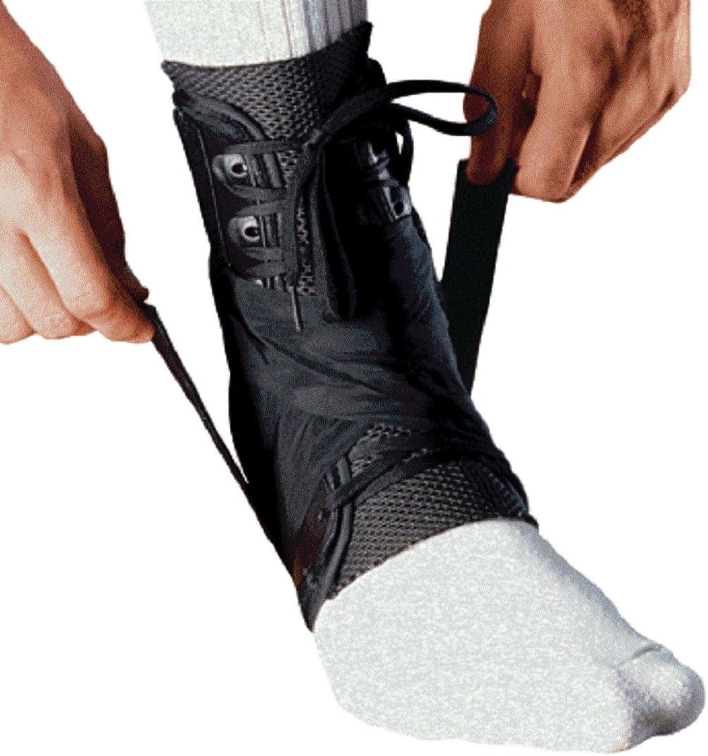 Small : MEDIZED Ankle Stabilizer Brace Support Guard Protector Sports Safety Foot Strain Stirrup Compression Strap Speed Lacer Soccer Baseball Netball Volleyball (Small)
