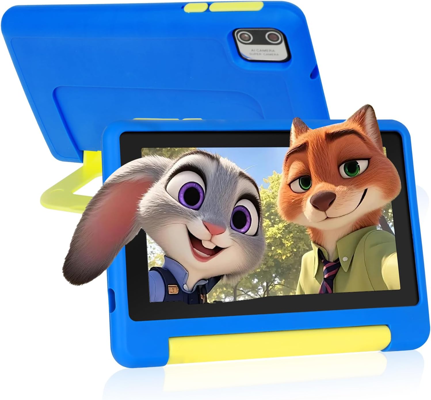 Whitedeer 2026 Latest Kids Tablet, 7 inch Tablet for Kids 3-7 Ages 8GB RAM +64GB ROM, Android 13, Parental Controls, Dual Camera, Wi-Fi, Bluetooth, Type-C, Impact Resistant Case, Gift,Blue