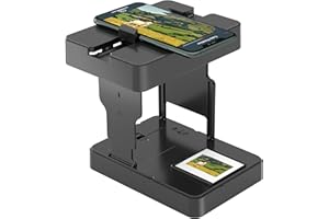 DIGITPRO Escáner de películas móviles de 35 mm, Escáner de diapositivas positivas y negativas, escanear diapositivas y negativos en casa con tu propio smartphone
