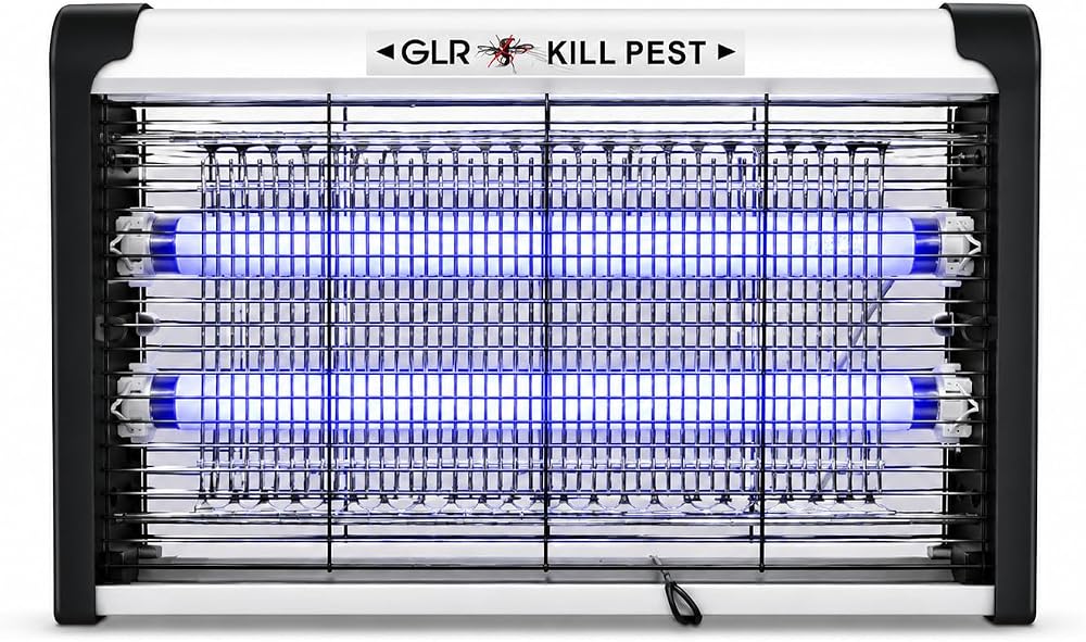 Glr KF-6020 Elektrikli Sinek Öldürücü Lamba | 20W, 50m2 Etkili Sivrisinek ve Haşere Avcısı, 1800V Yüksek Voltaj Cihazı, Ce ve Rohs Sertifikalı - Gri