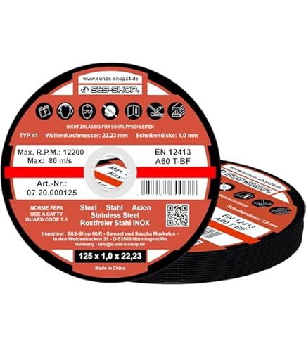 Profi-doorslijpschijven │ 40 stuks │ 125 mm, 1 mm dun │ voor Flex
