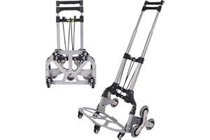 ‎REDCAMP REDCAMP Treppensteiger-Sackkarre und Dolly mit 6 langlebigen Kletterrädern, 180 lb Kapazität Schwerlast-LKW-Wagen mit Teleskopgriff für Gepäckpaket liefern