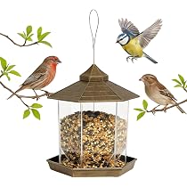 Solar-Vogelfutterstation Mit Laterne – Metall, Wasserdicht | Für Garten, Terrasse & Als Geschenk