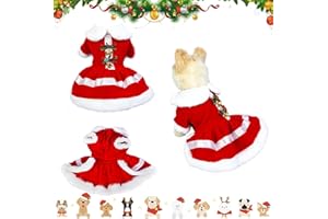 EMHTHME Abbigliamento Natale Cane, Vestiti Natale Gatto Cane, Vestiti Natale per Animali, Per Decorazioni per feste natalizie per animali domestici, per gatti o cani di piccola e media taglia (M)