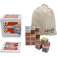 FRITZO Cube Holz | Gesellschaftsspiel & Knobelspiel | Geduldspiel für Erwachsene, Jugendliche & Kinder ab 4 Jahren…