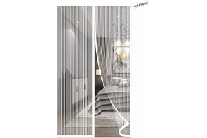 WAFWYY® Magnet Fly Screen Door Protección Contra Insectos, Instalación De Adhesivo De Cortina Magnética Sin Perforación, Cierre Magnético De Mosquitera, Marco Completo, 80x210 Cm