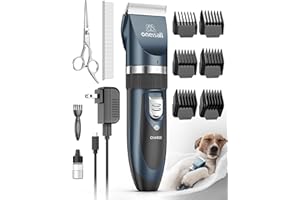oneisall Rasoio per cani a basso rumore ricaricabile senza fili elettrico silenzioso tagliacapelli set per cani gatti animali domestici