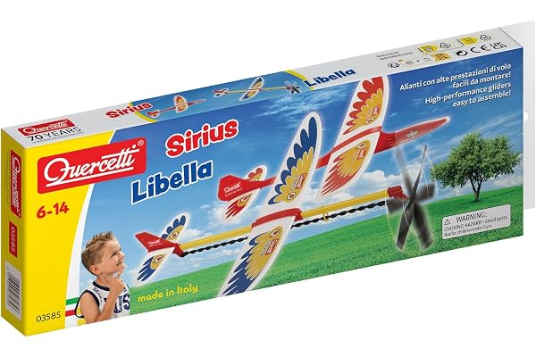 Quercetti - 3585 Sirius + Libella - Planeurs Enfant Jouet - Jeu de Plein air