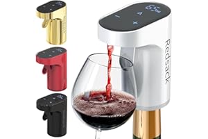 Redsack Elettrico Vino Decanter Aeratore Dispenser Versatore Whisky Liquore Vino Pompa Regalo di Compleanno per Uomini Donne Mamma Papà Capo Fratello Marito Divertenti Regali Unici per Lui(Bianco)