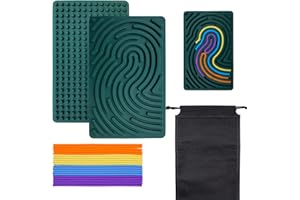 BEELUKY Sensory Activity Board Tavola da Attività Sensoriale Scheda di Attività Sensoriale Giocattolo Calmante in Silicone per Siliconeper Adulti Stress Ansia Leni