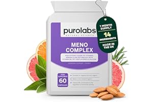 PUROLABS Menopause Complex Support Supplements - 60 Capsules - Non-GMO, Estrogen Tablets for Hormone Balance, Sleep, Hot Flushes & Night Sweats - with Maca Root, Sage - Made in UK