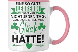Trendation - Lehrerin Abschiedsgeschenk Tasse Geschenk zum Abschied Klassenlehrerin Beste Lehrerin Geschenkidee (Rosa)