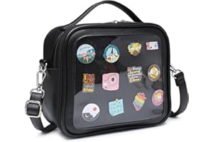 RAINBOW SMILE Ita Bag Kawaii Crossbody Purse Bag Messenger Clear Shoulder Bags Pin Display Bag