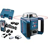 Bosch Professional Rotationslaser GRL 400 H (Ein-Knopf-Bedienfeld, max. Arbeitsbereich: 400 m, in Handwerkerkoffer)