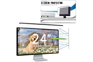 EliWhale Matte Blue Light Blocking Screen Protector for 24" 16:9 Computer Monitors, Removable Hanging Blue Light Filter, HD Anti Glare Screen Protector, Width X Height Is 21.5" X 13"(540mm X 329mm)