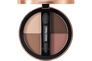 ‎M. ASAM M. Asam MAGIC FINISH Lidschatten Palette Satin Eyeshadow No. 1 (4 x 2,25g) – 4-in-1 Make-up mit Hyaluron, ultrafeinen Farbpigmenten, Satin-Finish & intensiver Farbe, Etui mit Spiegel & Applikator